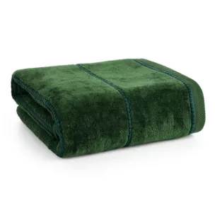 Ręcznik kąpielowy 70x140 cm bawełniany kolor zielony z welwetową bordiurą 500 g/m2 JESSI Eurofirany