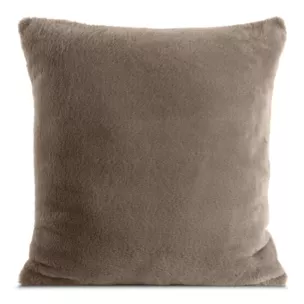 Poszewka na poduszkę 45x45 cm beżowa z miękkiej futrzanej tkaniny NINA Eurofirany