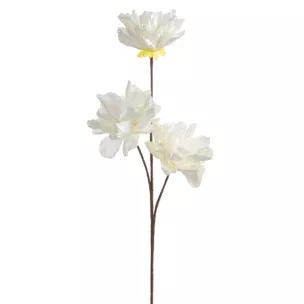 Kwiat sztuczny biały z plastycznej pianki foamiran 63 cm Eurofirany