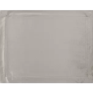 Komplet podkładek 4 szt srebrnych 30x40 cm welwetowych MELINDA z ozdobną listwą