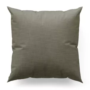 Poszewka szyta IVANA ciemnobeżowa z tkaniny o naturalnym charakterze z lnianym splotem