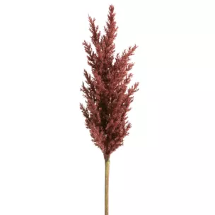 Gałązka sztuczna trawa pampasowa bordowa 77 cm