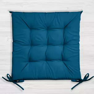 Poduszka na krzesło 40 x 40 x 5 cm wodoodporna granatowa z pikowaniem GARDEN Eurofirany