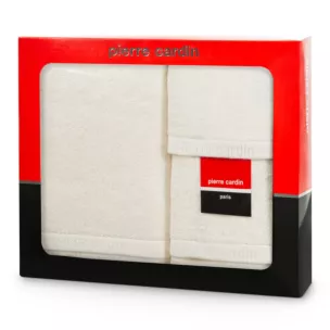 Zestaw ręczników bawełnianych na prezent 3 szt kolor kremowy 430 g/m2 EVI Pierre Cardin Eurofirany