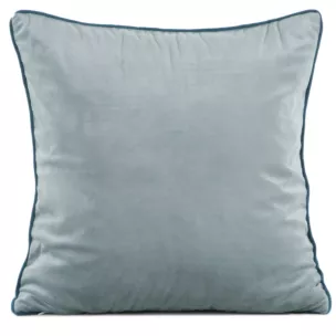 Poszewka na poduszkę 60x60 cm welwetowa o delikatnym połysku z ozdobną lamówką szałwiowa GAJA 2 Eurofirany