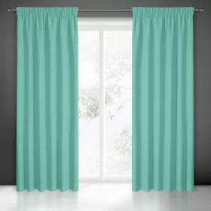 Zasłona miętowa, matowa 140x250 cm taśma TRIS Eurofirany