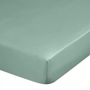 Prześcieradło gładkie z gumką 180x200 cm z satyny bawełnianej kolor miętowy 125 g/m2 NOVA 3 Eurofirany
