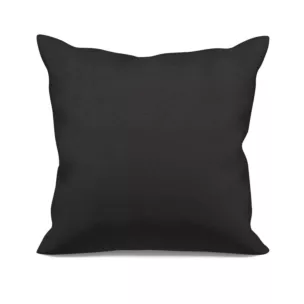 Poszewka szyta czarna z gładkiej tkaniny typu dimout