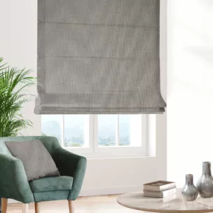 Roleta rzymska stalowa o naturalnym splocie w melanżowych odcieniach