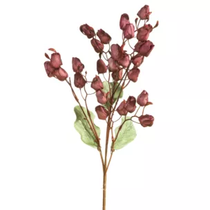 Kwiat sztuczny ciemnofioletowy z plastycznej pianki foamiran 75 cm Eurofirany