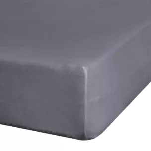 Prześcieradło jersey z gumką 120x200 cm z bawełny kolor ciemnostalowy 140 g/m2 Eurofirany