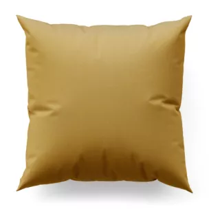 Poszewka szyta musztardowa z gładkiej tkaniny typu blackout