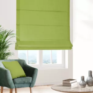 Roleta rzymska oliwkowa z miękkiej tkaniny o welurowej strukturze