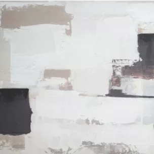 Obraz abstarkcja kremowo, beżowy  ręcznie malowany na płótnie 80x80 cm Eurofirany