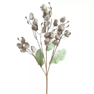 Kwiat sztuczny ciemnobeżowy z plastycznej pianki foamiran 75 cm Eurofirany