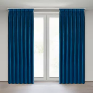 Zasłona granatowa z welwetowej tkaniny 80x270 cm system flex - MELANIE Eurofirany