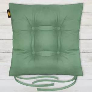 Poduszka na krzesło dwustronna 40 x 40 x 8 cm welurowa miętowa ADORE Eurofirany