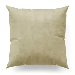 Poszewka szyta ENYA jasnobrązowa z miękkiej półmatowej tkaniny welwetowej