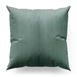 Poszewka szyta miętowa z miękkiej, matowej tkaniny w stylu eko o naturalnym splocie