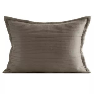 Poszewka na poduszkę 50x70 cm z wypukłym wzorem pikowana metodą tradycyjną ciemnobeżowa TARA EUROFIRANY PREMIUM