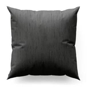 Poszewka szyta popielata z tkaniny welwetowej w pionowe prążki, wykończona obciążnikiem