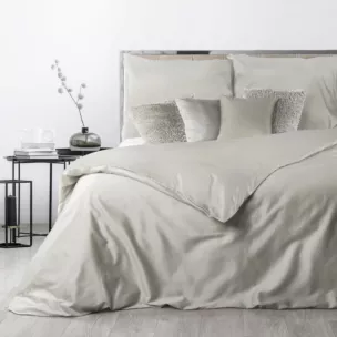 Pościel 140x200 cm gładka z makosatyny bawełnianej kolor beżowy DELIA Reina Line Eurofirany