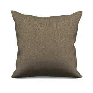 Poszewka szyta brązowa z miękkiej tkaniny z efektem melanżu