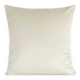 Poszewka na poduszkę 45x45 cm welwetowa o delikatnym połysku gładka kremowa GAJA 1 Eurofirany