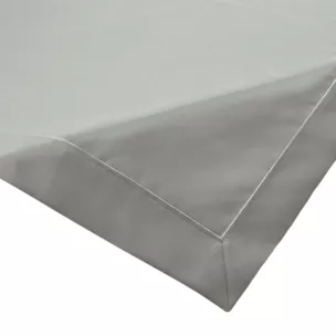 Bieżnik na stół jasnoszary 85x85 cm KARIN z delikatną srebrną lamówką