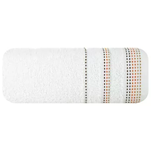 Ręcznik do rąk 30x50 cm bawełniany kolor biały z ozdobnym stębnowaniem 500 g/m2 POLA Eurofirany