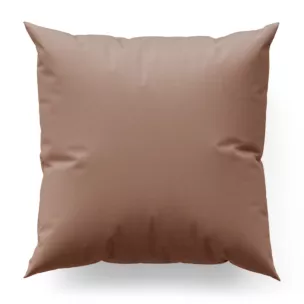 Poszewka szyta pudrowo różowa z gładkiej tkaniny zaciemniającej typu dimout wykończona obciążnikiem