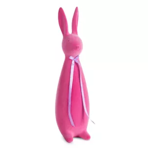 Wielkanocna figurka w kształcie zajączka o strukturalnym meszkowym wykończeniu Eurofirany