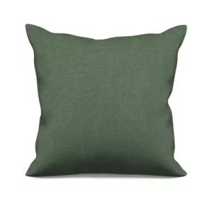 Poszewka szyta ciemnooliwkowa z miękkiej tkaniny o welurowej strukturze
