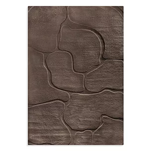 Dywan 120x170 cm brązowy wytłaczany z organicznym wzorem ALBA 1 Eurofirany
