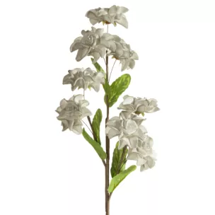 Kwiat sztuczny popielaty z plastycznej pianki foamiran 65 cm Eurofirany