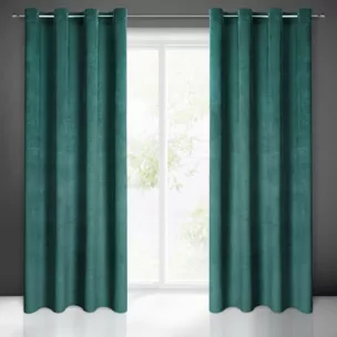 Zasłona ciemnomiętowa z wytłaczanego welwetu 140x250 przelotka ELIZA Eurofirany