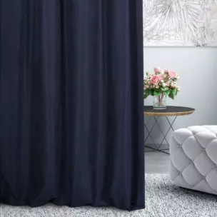 Tkanina zasłonowa miękka gładka o zamszowym chwycie Eurofirany