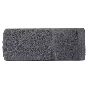 Ręcznik kąpielowy 70x140 cm bawełniany kolor stalowy ze wzorem zygzaka 500 g/m2 KALIA Reina Line Eurofirany