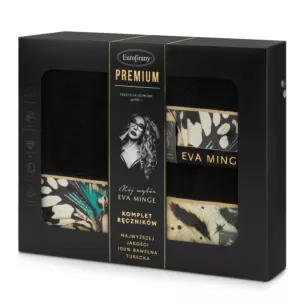 Zestaw ręczników bawełnianych 3 szt kolor czarny 500 g/m2 Eva Minge 15 Eurofirany