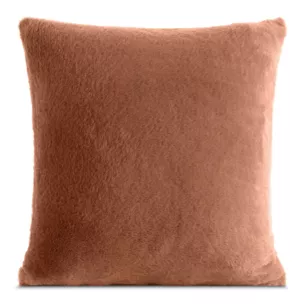 Poszewka na poduszkę 45x45 cm pudrowa z miękkiej futrzanej tkaniny NINA Eurofirany