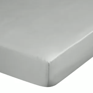 Prześcieradło z gumką 160x200 cm z satyny bawełnianej kolor jasnoszary 125 g/m2 DINA Diva Line Eurofirany