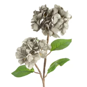 Kwiat sztuczny popielaty z plastycznej pianki foamiran 50 cm Eurofirany