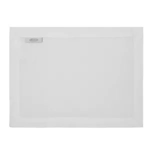 Komplet serwet 4 szt biały 30x40 cm o płóciennym splocie BIANCA 2 z dodatkiem błyszczącej nici wykończonych podwójną listwą na brzegach