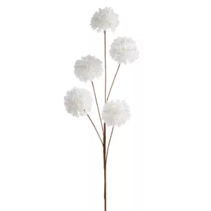 Kwiat sztuczny biały z plastycznej pianki foamiran 80 cm Eurofirany