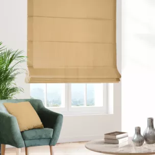 Roleta rzymska pomarańczowa z matowej gładkiej tkaniny