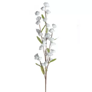Kwiat sztuczny popielaty z plastycznej pianki foamiran 90 cm Eurofirany