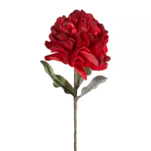 Kwiat sztuczny czerwony z plastycznej pianki foamiran 75 cm Eurofirany