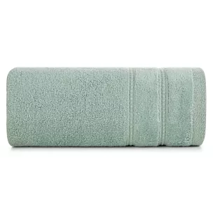 Ręcznik do rąk 30x50 cm bawełniany kolor miętowy zdobiony błyszczącymi paseczkami 500 g/m2 GLORY 4 Eurofirany