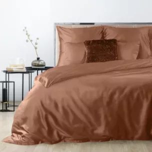 Pościel 160x200 cm komplet 3 częściowy bawełniany kolor ceglasty Nova 3 Eurofirany