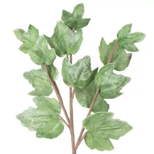 Gałązka sztuczna z liśćmi zielona z pianki plastycznej 95 cm